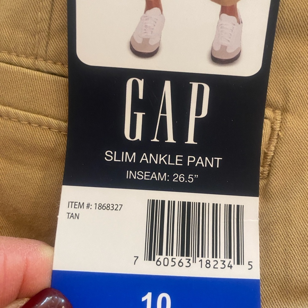 Gap Women’s Tan Crop Slim Ankle Pant New Size 10 - Picture 11 of 11